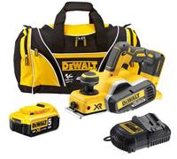 Dewalt Dcp580 P1 18V Xr Cordless Brushless Planer + 1 X 5.0Ah Batt, Charger + Bag
