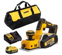 Dewalt DCP580N 18V XR Brushless 82mm Planer with 1 x 4.0Ah Battery Charger & Bag