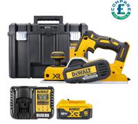 DeWalt DCP580N 18V XR Brushless Planer With 1 x 5Ah Battery, Charger & Case