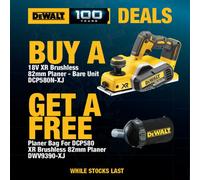 Dewalt Dcp580N 18V Xr Cordless Brushless Planer Bare + Dust Bag