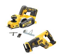 Dewalt DCP580N 18v XR Cordless Brushless Planer & Fence & DCS367N Recip Saw Bare