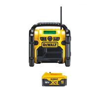 Dewalt Dcr020 18V Xr Cordless Compact Digital Dab Radio With 1 X 5Ah Battery
