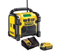 Dewalt DCR020 240V Compact DAB Radio with 1 x 4.0Ah Battery & Charger