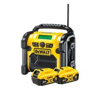 Dewalt Dcr020Kit6 10.8 / 14.4 / 18V Xr Li-Ion Dab+ Compact Radio Inc 2X 5.0Ah Batteries