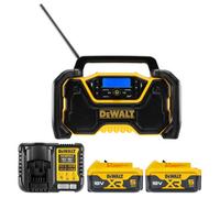 Dewalt Dcr029 18V Compact Dab & Bluetooth Radio With 2 X 5Ah Batteries & Charger