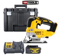 DeWalt DCS334 18V Brushless Top Handle Jigsaw + 1 x 4Ah Battery, Charger & Case