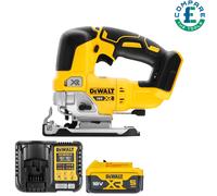 DeWalt DCS334 18V Brushless Top Handle Jigsaw With 1 x 5.0Ah Battery & Charger