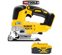 DeWalt DCS334 18V XR Brushless Top Handle Jigsaw With 1 x DCB184 5.0Ah Battery
