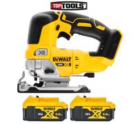 DeWalt DCS334 18V XR Brushless Top Handle Jigsaw With 2 x DCB184 5.0Ah Batteries
