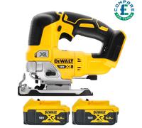 DeWalt DCS334 18V XR Brushless Top Handle Jigsaw With 2 x DCB184 5.0Ah Batteries