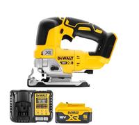 DeWalt DCS334N 18V Brushless Top Handle Jigsaw with 1 x 5.0Ah DCB184 Battery & DCB115 Charger