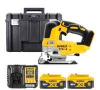 DeWalt DCS334N 18V Brushless Top Handle Jigsaw with 2 x 5.0Ah Batteries & Charger in Case