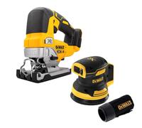 DeWalt DCS334N 18v XR Cordless Brushless Top Jigsaw & DCW210N Orbital Sander