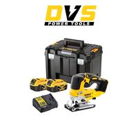 DeWALT DCS334P2 18V XR Brushless Top Handle Jigsaw 2x5ah Batts