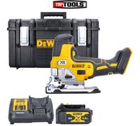 Dewalt DCS335 18V XR Brushless Grip Jigsaw With 1 x 4Ah Battery, Charger & Case
