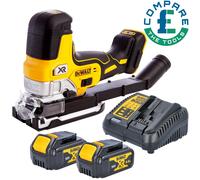DeWalt DCS335 18V XR Brushless Grip Jigsaw With 2 x 4.0Ah Batteries & Charger