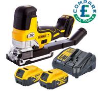 DeWalt DCS335 18V XR Brushless Grip Jigsaw With 2 x 5.0Ah Batteries & Charger