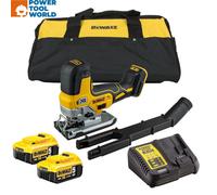 DeWalt DCS335P2-GB 18v XR Brushless Body Grip Jigsaw Inc 2x 5.0Ah Batteries