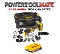DeWalt DCS355D2 18V XR Brushless Multi-Tool & Accessory Kit 2 x 2.0Ah Batteries