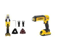 DEWALT DCS356N 18v XR Brushless Oscillating Multi-Tool Body Only & DCL050-XJ 18 V XR Handheld Yellow LED Area Light, Bare Unit, Multi