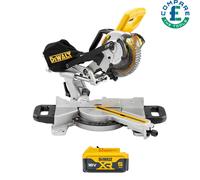 Dewalt DCS365 18V XR Cordless Li-Ion Mitre Saw 184mm With 1 x 5.0Ah Battery