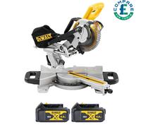 Dewalt DCS365 18V XR Cordless Li-Ion Mitre Saw 184mm With 2 x 4.0Ah Batteries