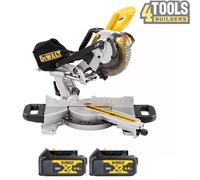 Dewalt DCS365 18V XR Cordless Li-Ion Mitre Saw 184mm With 2 x 4.0Ah Batteries