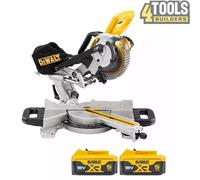 Dewalt DCS365 18V XR Cordless Li-Ion Mitre Saw 184mm With 2 x 5.0Ah Batteries