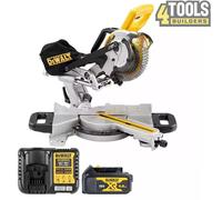Dewalt DCS365 18V XR Cordless Mitre Saw 184mm With 1 x 4.0Ah Battery & Charger