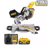 Dewalt DCS365 18V XR Cordless Mitre Saw 184mm With 1 x 5.0Ah Battery & Charger