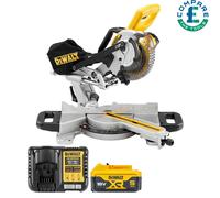 Dewalt DCS365 18V XR Cordless Mitre Saw 184mm With 1 x 5.0Ah Battery & Charger