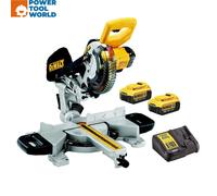 DeWalt DCS365M2 18v Cordless XR Li-Ion 184mm Mitre Saw Inc 2x 4.0Ah Batts