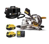 Dewalt Dcs365M2 18V Xps 184mm Mitre Saw + 2 X 4.0Ah Battery + Dcv586M Vacuum
