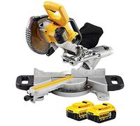 DeWalt DCS365N 18V 184mm Cordless Slide Mitre Saw with 2 x 5Ah DCB184 Batteries