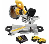 Dewalt DCS365N 18V Cordless 184mm Mitre Saw with 2 x 4.0Ah Batteries & Charger