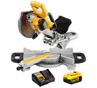DeWalt DCS365N 18V XPS 184mm Slide Mitre Saw with 1 x 5.0Ah Battery & Charger