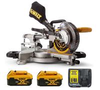 Dewalt Dcs365P2 18V Cordless Xps 184mm Mitre Saw + 2 X 5.0Ah Batteries + Charger