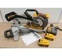 DeWalt DCS365P2 DCS365 18V 184mm XPS Crosscut Mitre Saw 2 x DCB184 5 ah kit