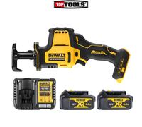 DeWalt DCS369 18V XR Brushless Reciprocating Saw With 2x 4Ah Batteries & Charger