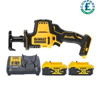 DeWalt DCS369 18V XR Brushless Reciprocating Saw With 2x 5Ah Batteries & Charger