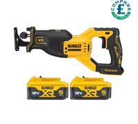 DeWalt DCS382 18V XR Brushless Reciprocating Saw With 2 x 5.0Ah Batteries