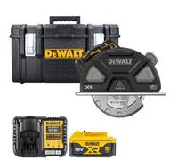 Dewalt Dcs383 18V Xr 184mm Cordless Brushless Metal Cutting Circular Saw With 1X 5Ah Battery, Charger & 1.0 Ds300 Case