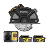 Dewalt Dcs383N 18V Xr 184mm Cordless Brushless Metal Cutting Circular Saw With 2 X 4Ah Batteries & Charger