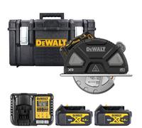 Dewalt Dcs383N 18V Xr 184mm Cordless Brushless Metal Cutting Circular Saw With 2 X 4Ah Batteries, Charger & 1.0 Ds300 Case