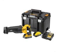 DEWALT DCS386 18v XR Cordless Brushless FLEXVOLT High Power Reciprocating Saw 2 x 5ah Li-ion Powerstack