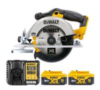 Dewalt Dcs391 18V Xr Li-Ion 165mm Circular Saw With 2 X 5Ah Batteries & Charger