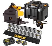 DeWALT DCS520T2 54v Flexvolt Plunge Saw 2X 6.0Ah Batt Kit & Guide Rail & Bag