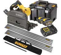 DEWALT DCS520T2 54V Flexvolt 165mm Plunge Saw with 2 x 6.0Ah Batteries & Charger in Case with Accessories