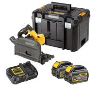 Dewalt DCS520T2 54V XR Flexvolt 165mm Plunge Saw 2 x 6Ah Battery Charger & Case