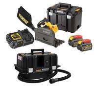 Dewalt Dcs520T2 54V Xr Flexvolt Cordless Plunge Saw 165mm 2 X 6.0Ah Dcv586M Vac